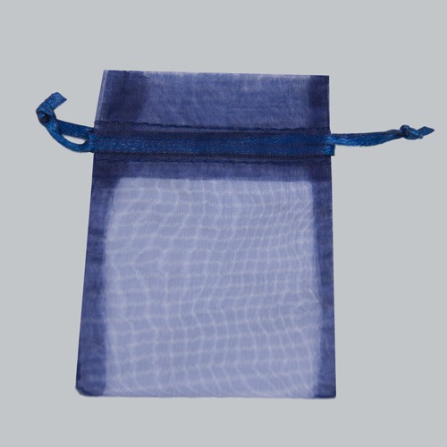 3 x 4 NAVY BLUE SHEER ORGANZA POUCHES