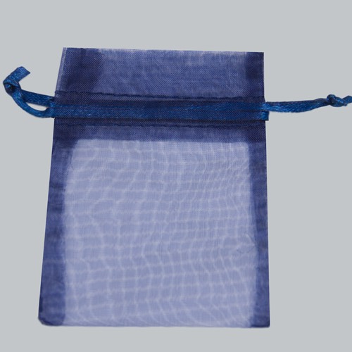 5 x 6-1/2 NAVY BLUE SHEER ORGANZA POUCHES