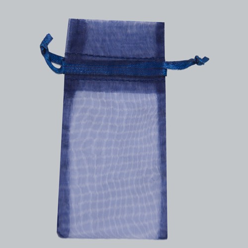 6 x 14 NAVY BLUE SHEER ORGANZA POUCHES